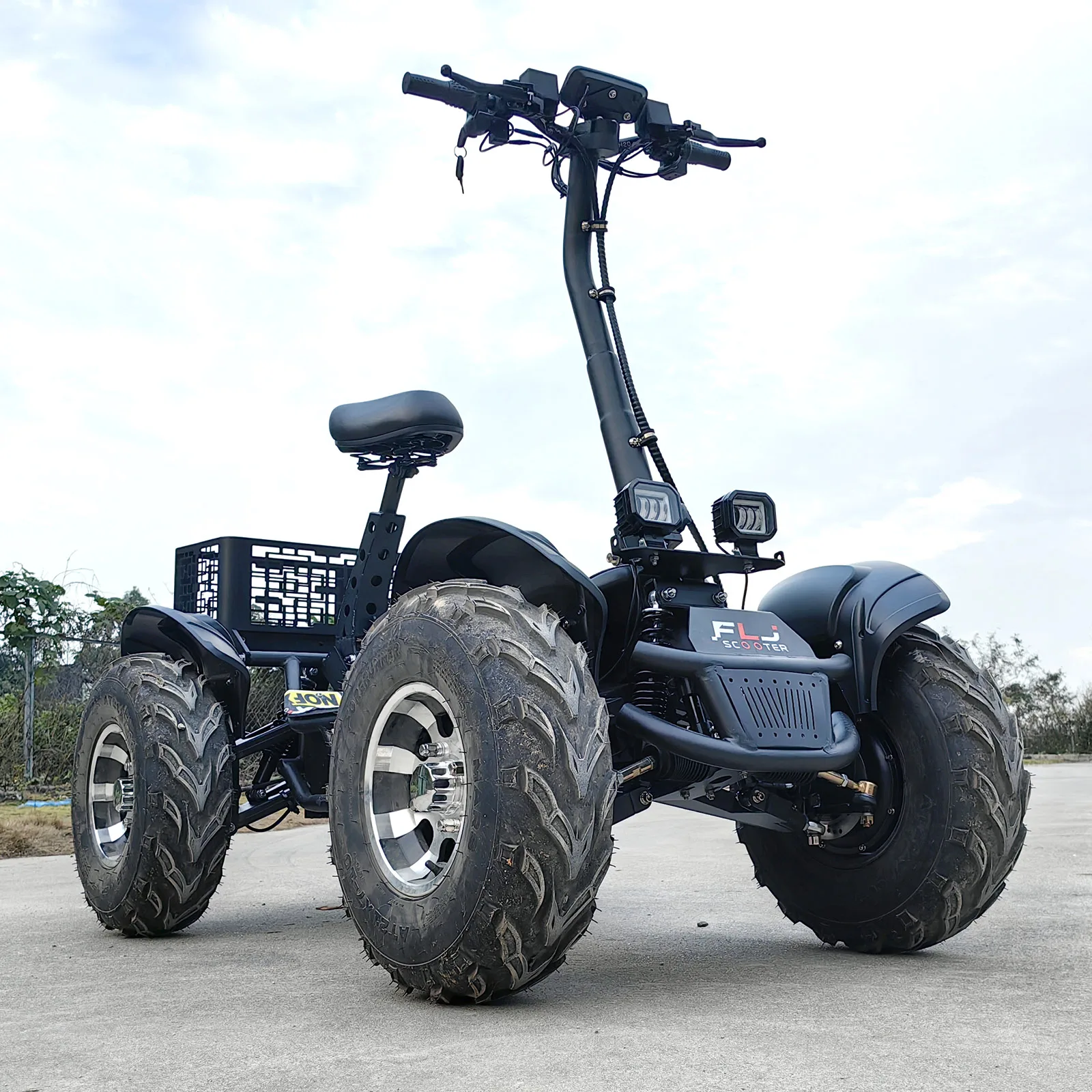 Four Engines 10000W Four-wheel drive Off Road Fat Tire ATV Electric Scooter