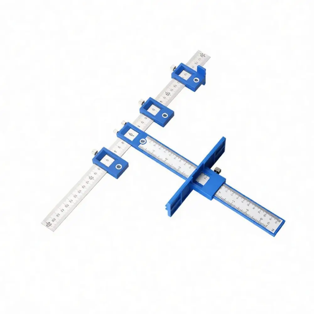 Precision Handle Hole Locator Drill Guide Tool Adjustable Cabinet Furniture Hardware Jig Template For Woodworking Projects
