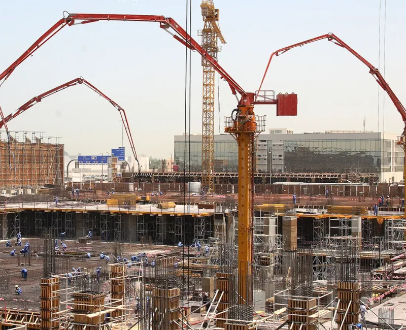 Fixed Type Concrete Placing Boom Stationary 18.2m Chinese 7.8 Ton Spider Climbing Placing Boom for Sale