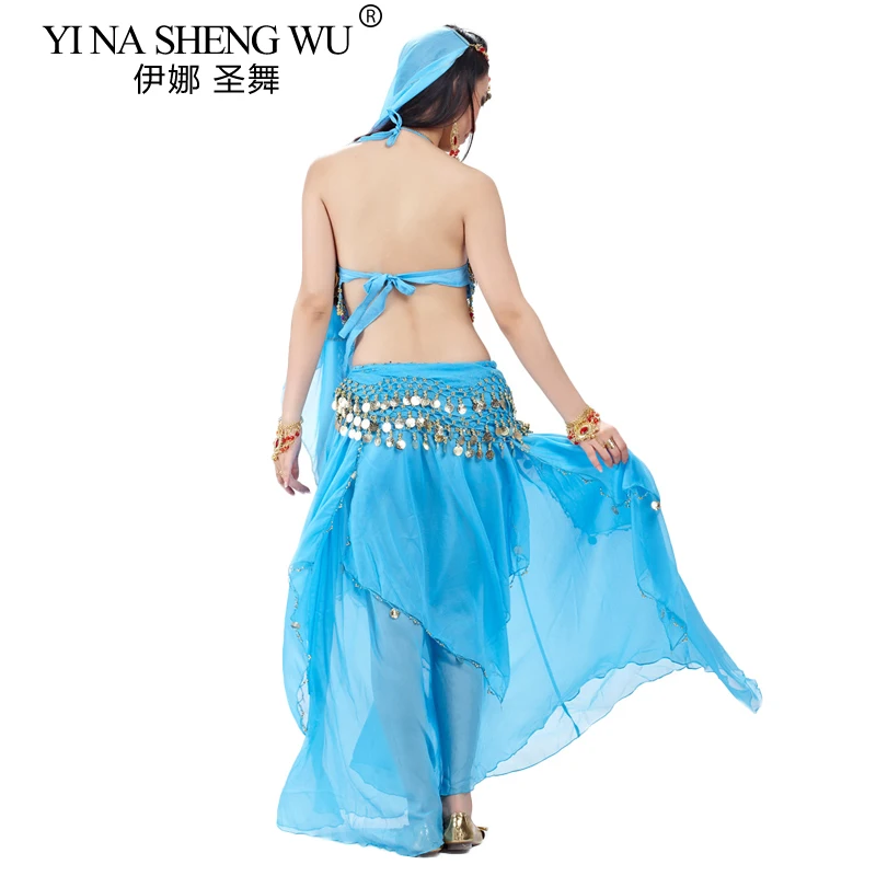 Set da 5 pezzi di abbigliamento da ballo di Bollywood Costumi di danza del ventre per le donne India Egitto Costumi di performance di danza Abito da ballo orientale
