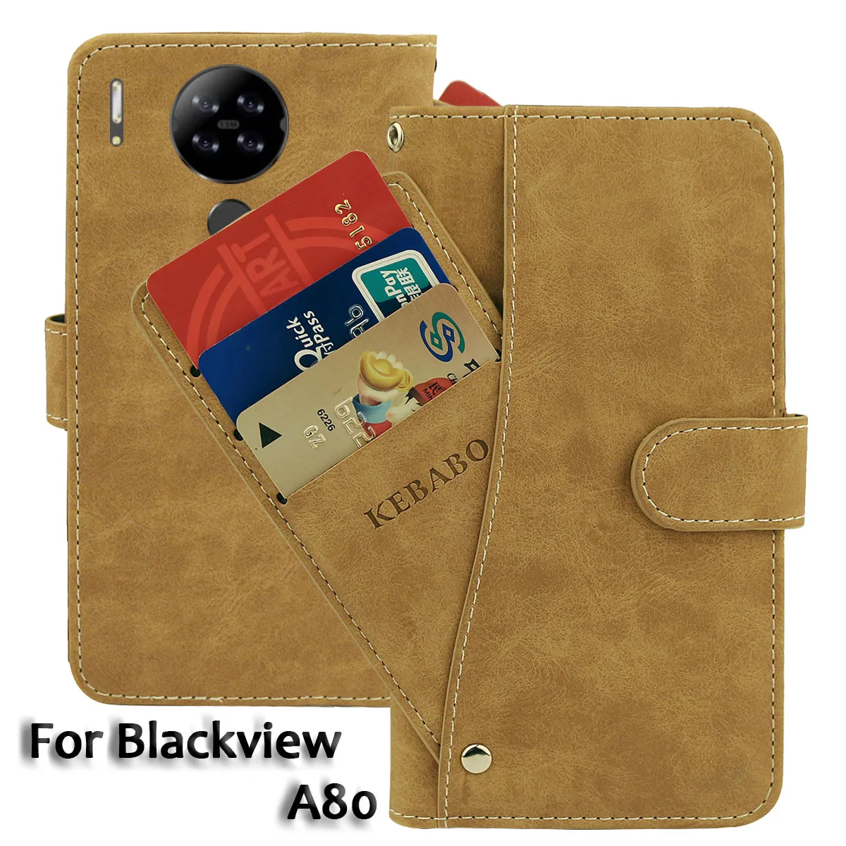 Carteira de couro vintage blackview a80 capa 6.21 "flip slots de cartão de luxo capa antiderrapante capas protetoras de telefone bolsas