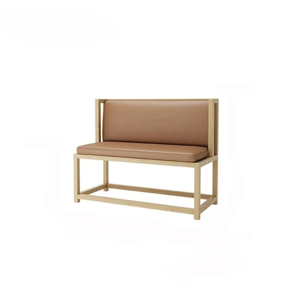 Modern Design Commercial Double-sided Leather Restaurant Seating Pavilion Sofa