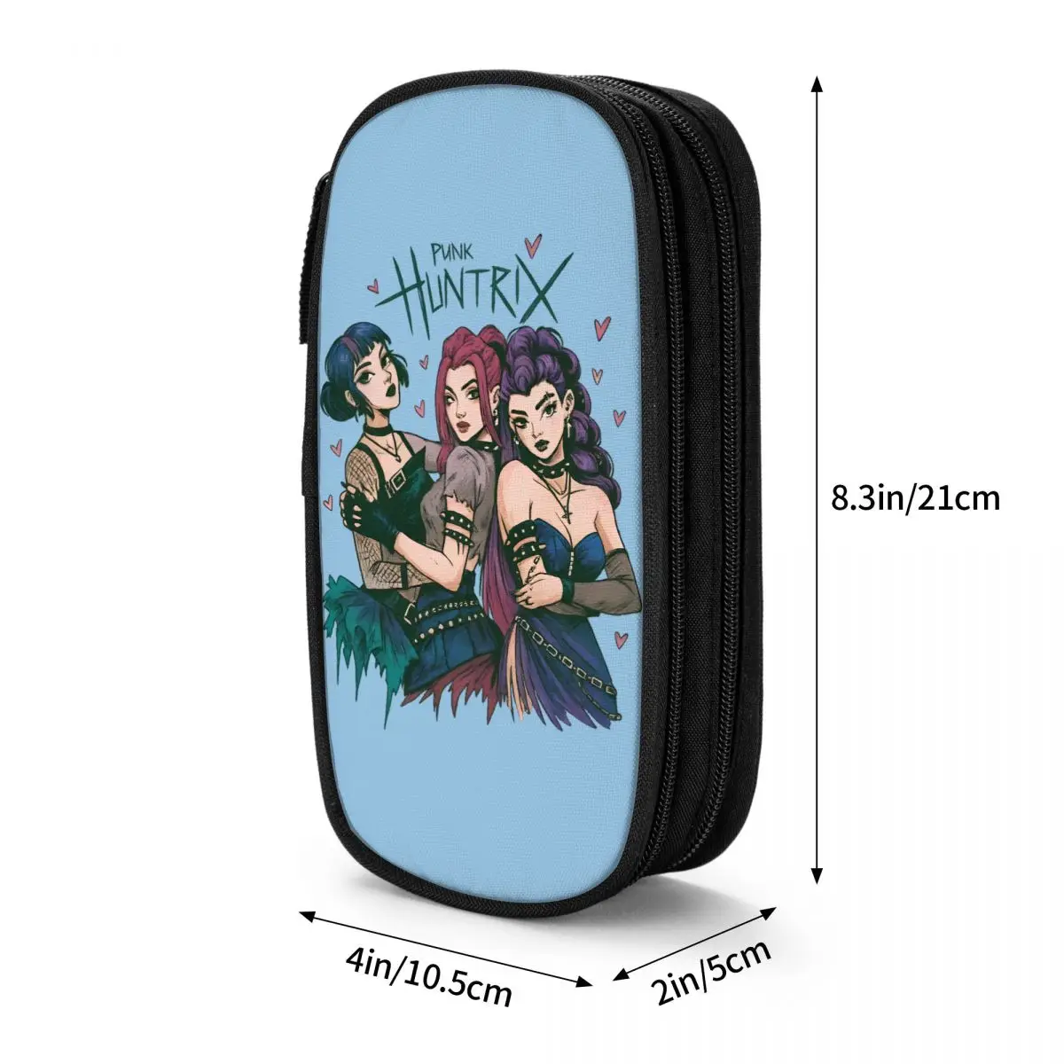 مقلمة Kpop Demon Hunters الرسوم المتحركة Huntrix Saja Boys صندوق أقلام بطبقة مزدوجة للطلاب مقلمة مدرسية كبيرة أدوات مكتبية #2