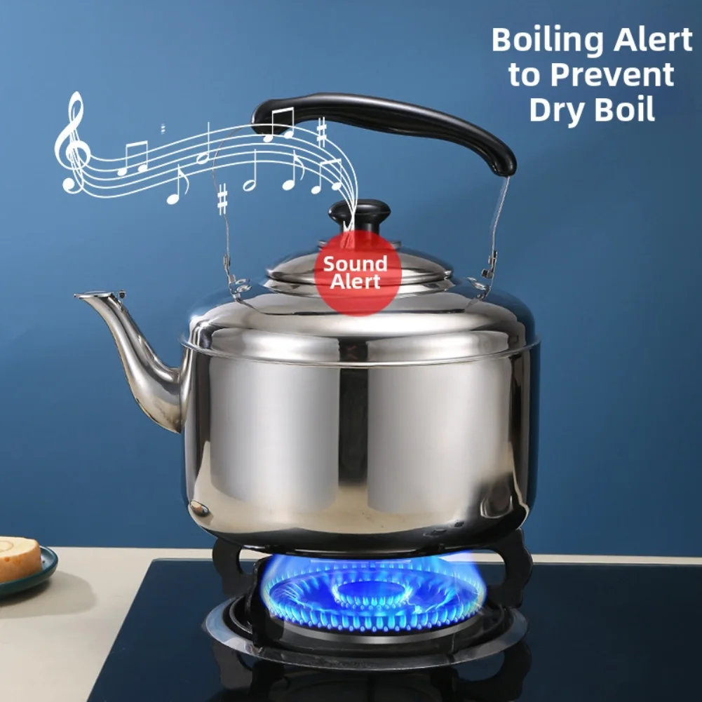 

Thickened Stainless Steel Whistling Kettle, 2-10 Liters Available, Rapids Boiling, Suitable For Induction Cookers And Gas Stove