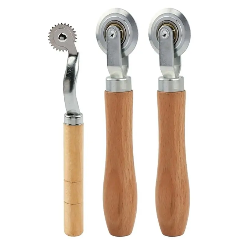 A08R~ For Cardboard For Box Resizer Tool Kit-Pack Of 3, Wood Handle Scoring Tool For Bookbinding