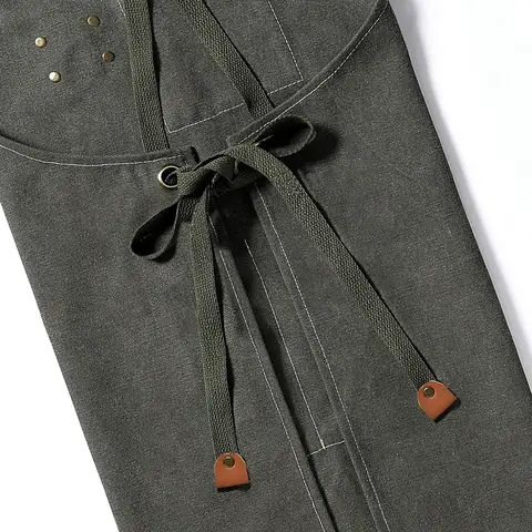 प्रोफेशनल किचन एप्रन फैशन कैनवास शेफ एप्रन कोकिना एक्सेसरीज डी कोकिना नोवेदोसोस स्ट्रैप्स फॉर बीबीक्यू शॉप नेल सैलून 8 best sales नाखून एप्रन - №7