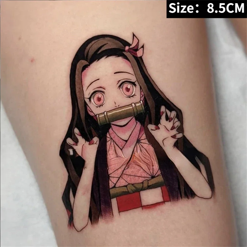 

Anime Demon Slayer Temporary Tattoo Kimetsu No Yaiba Kamado Nezuko Cartoon Waterproof Fake Tatto Arm Leg Body Tatoo Sticker