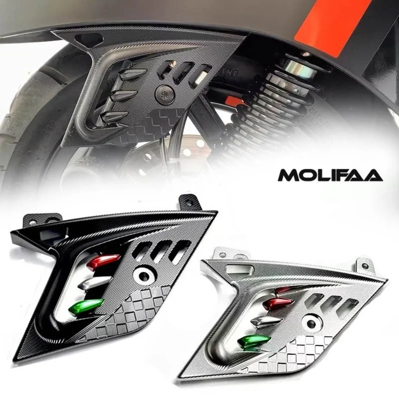 Image of Für Vespa GTS 300 2024 - 2026 Motorrad CNC Aluminium Seiten-Frontrad-Schwingenabdeckung Spoiler Dekoration Zubehör