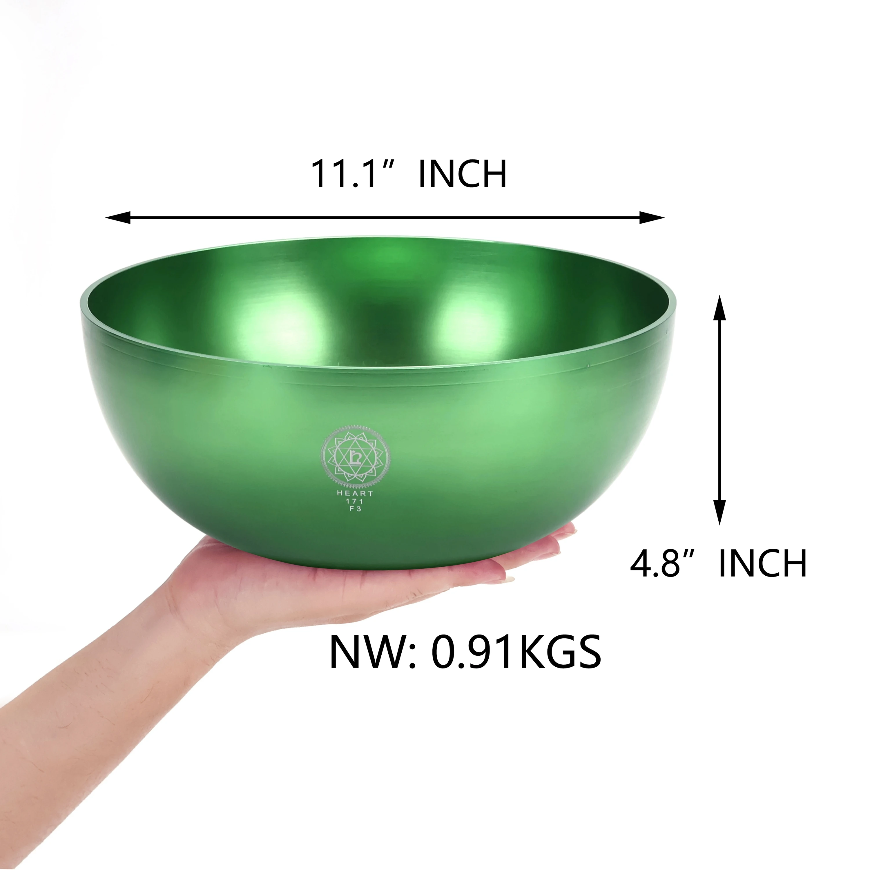 Singing Bowls Tuned 171 HZ F3 Note, 11 Inch Of Schumann Frequency Therapy For Sound Healing Bath Ideal For Yoga