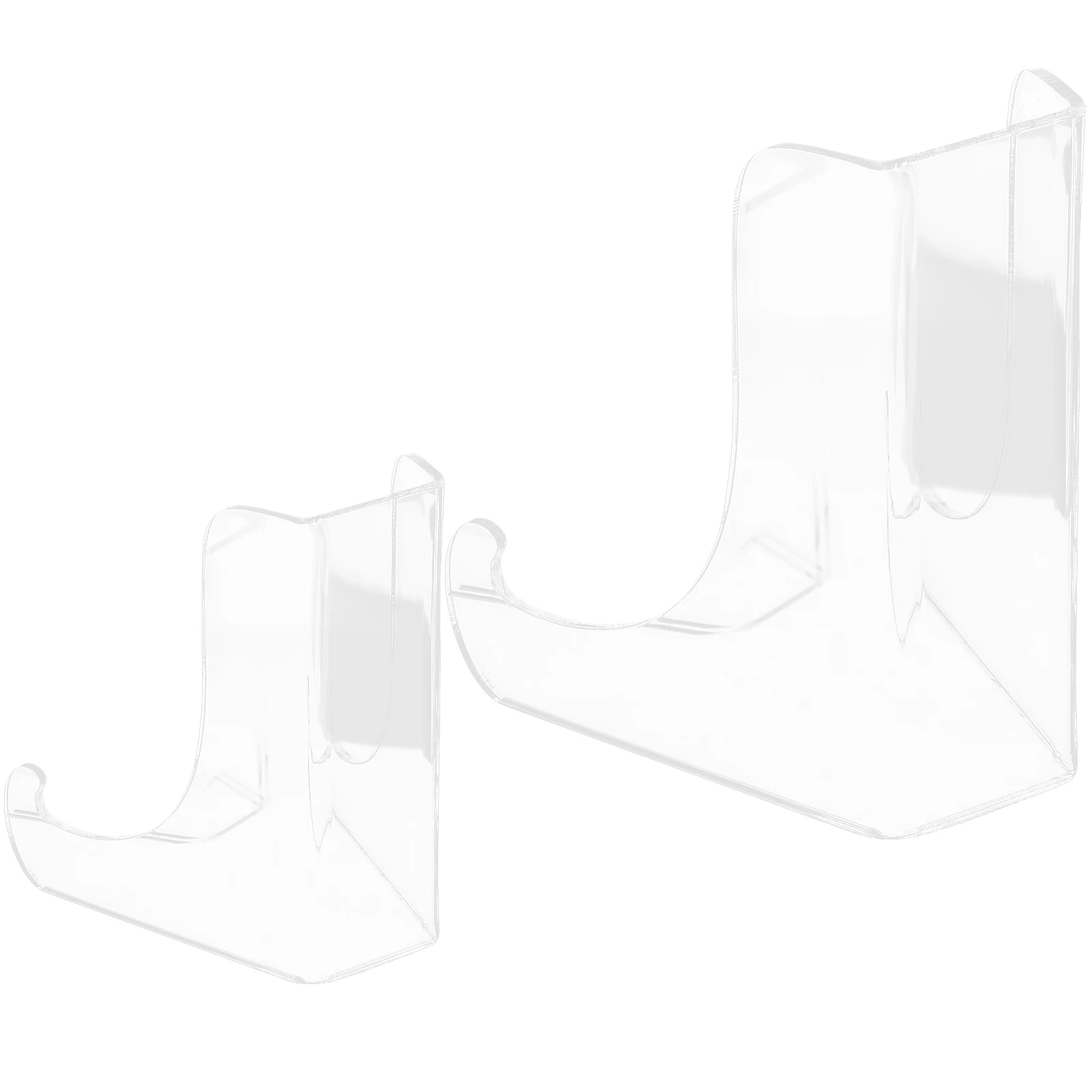 

2 Pcs Acrylic Display Bracket Transparent St Easel Shelf Desktop Dish Tabletop Jade Photo Decorative Card Plate Easels Artwork