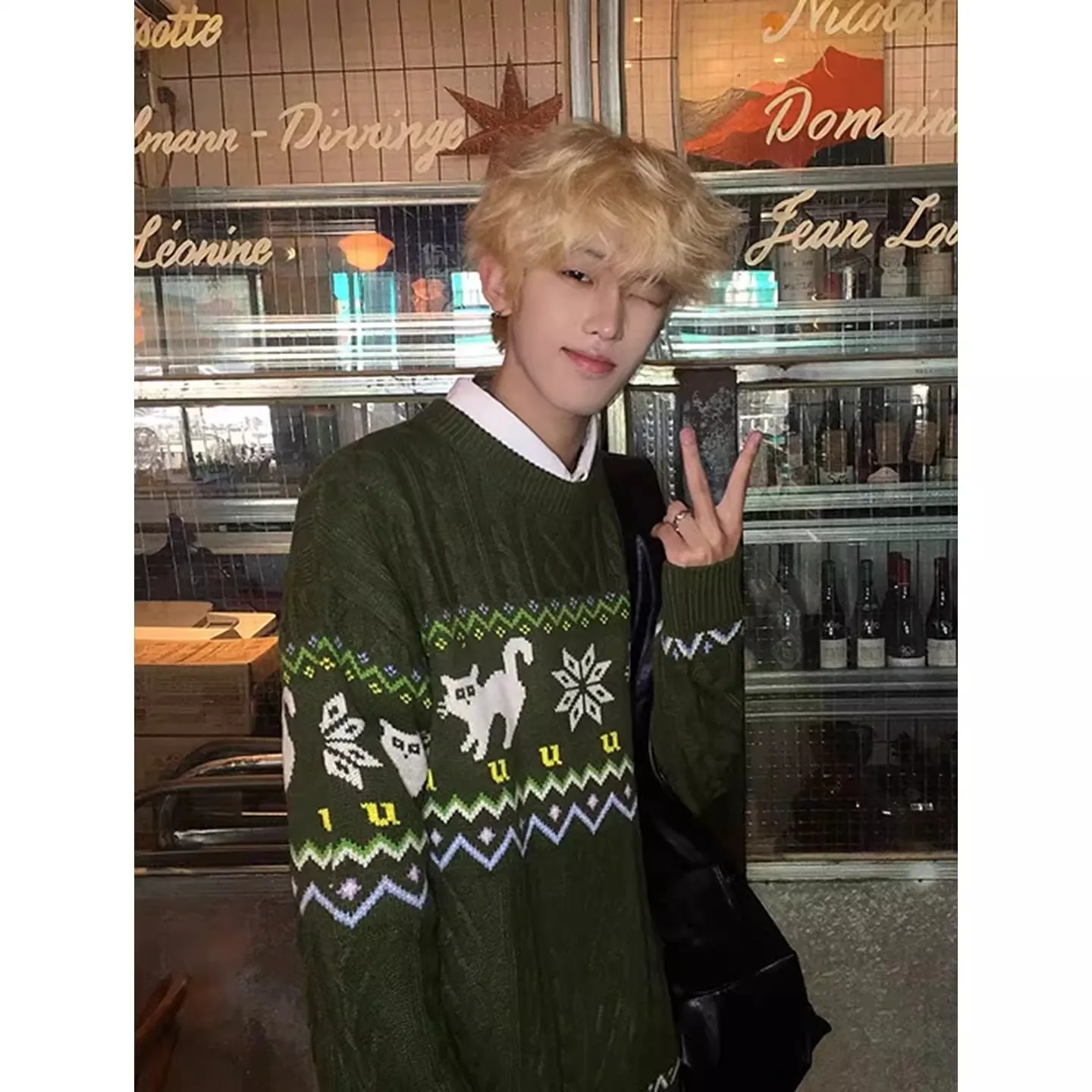 

Свитер Nordic Fairy T в стиле Fair Isle, вязаный, унисекс, осенне-зимний, с круглым вырезом, с узором «Лэйзи Твист»