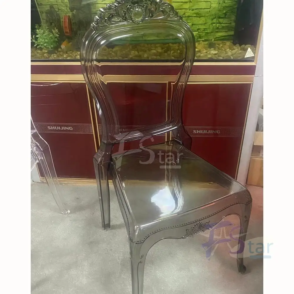 Transparent Clear PC Plastic Resin Princess Ghost Chairs Party Dining Banquet Event Wedding Chairs