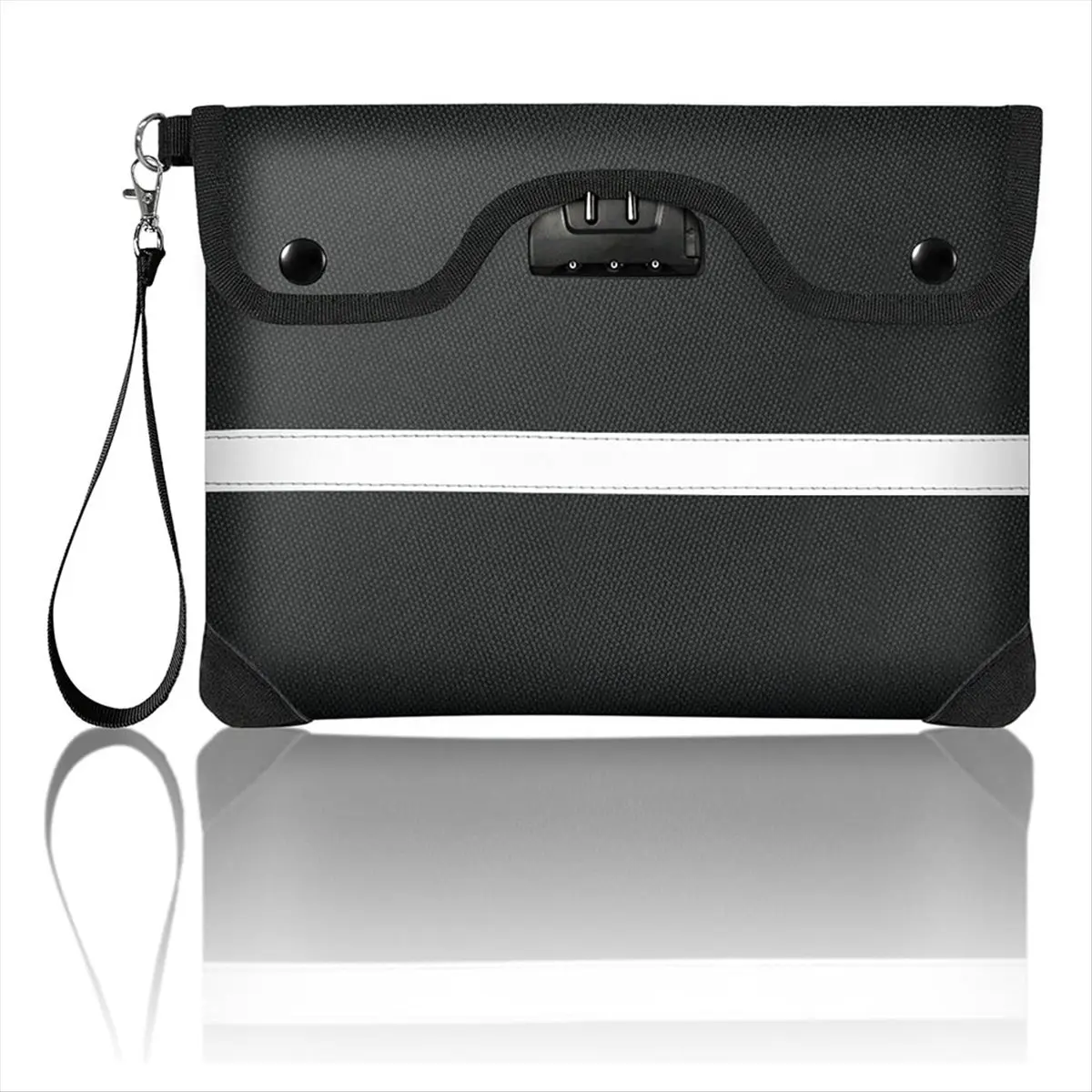 Fireproof Document Bag with Lock,11.4 X 8.3 Inch Fire Proof Bag for Documents with Zipper,Water Envelope