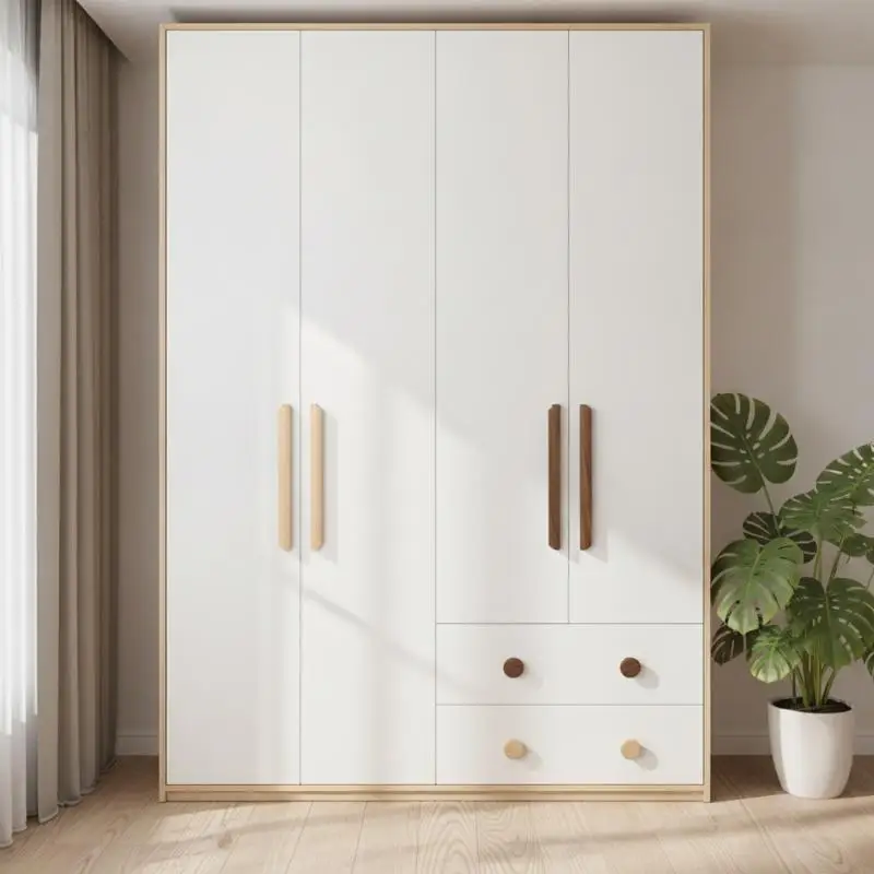Nordic Style Curved Solid Wood Pull Handles Wooden Knobs For Cabinet Wardrobe Drawer Furniture Hardware Supplies