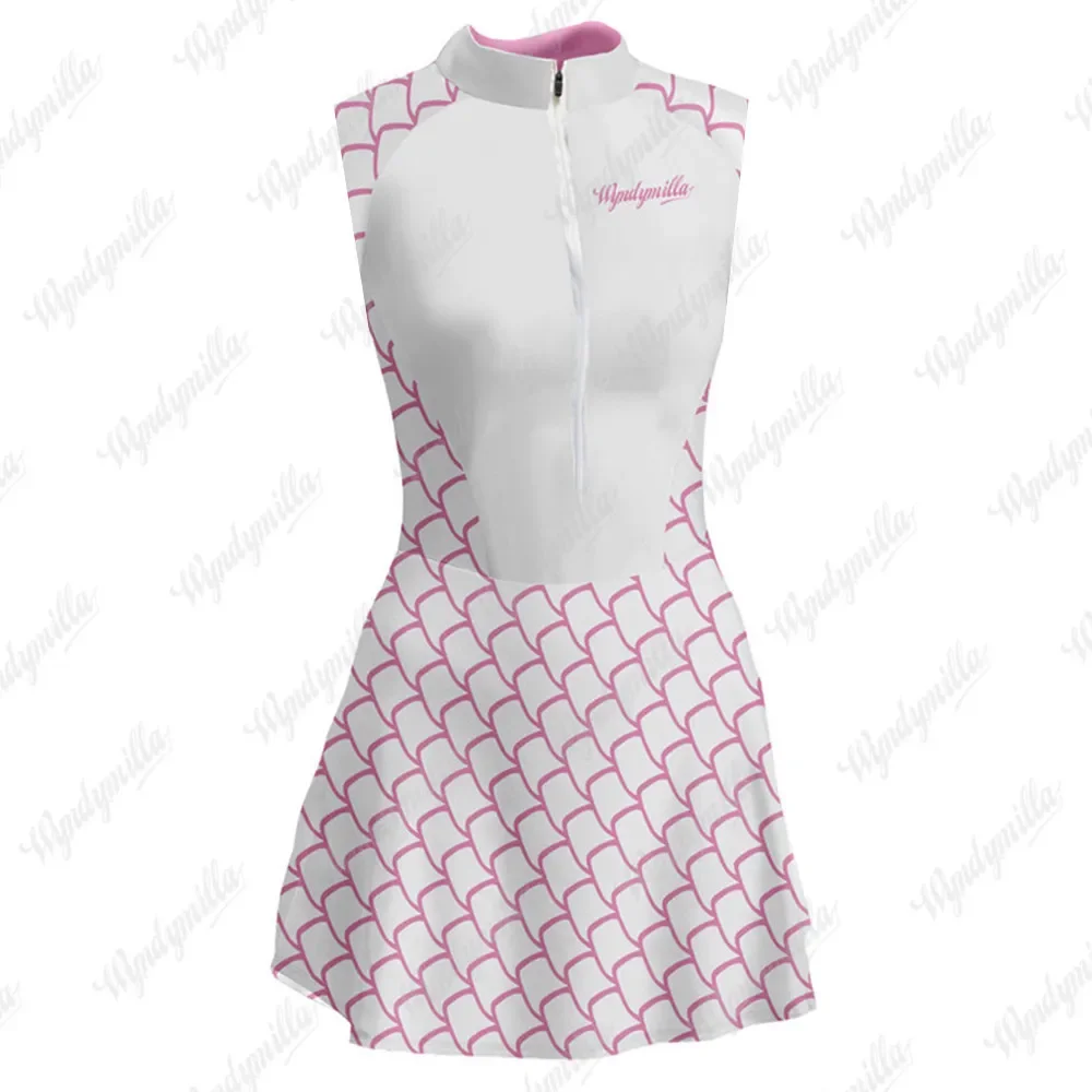 Wyndymilla Women's Jumpsuit Sleeveless Mini Dress Macaquinho Feminino Saia Bike Flor Skirt Monkey Cycling Uniform