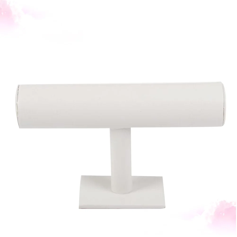 

T Shaped Jewelry Display Stand White Single Layer Storage Rack for Bracelet Necklace Watch Organizer Jewelry Display Rack