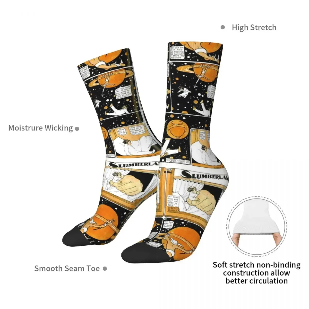 Little Nemo In Slumberland Full Page Comic (Mercury And Saturn) Socks Quality Stockings All Season Long Socks for Unisex Gifts