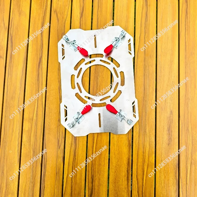 Outdoor Tent Chimney Heat Shield, Camping Wood StovePipe Insulation Ring,Stainless Steel Flange Accessories,No Drilling Required