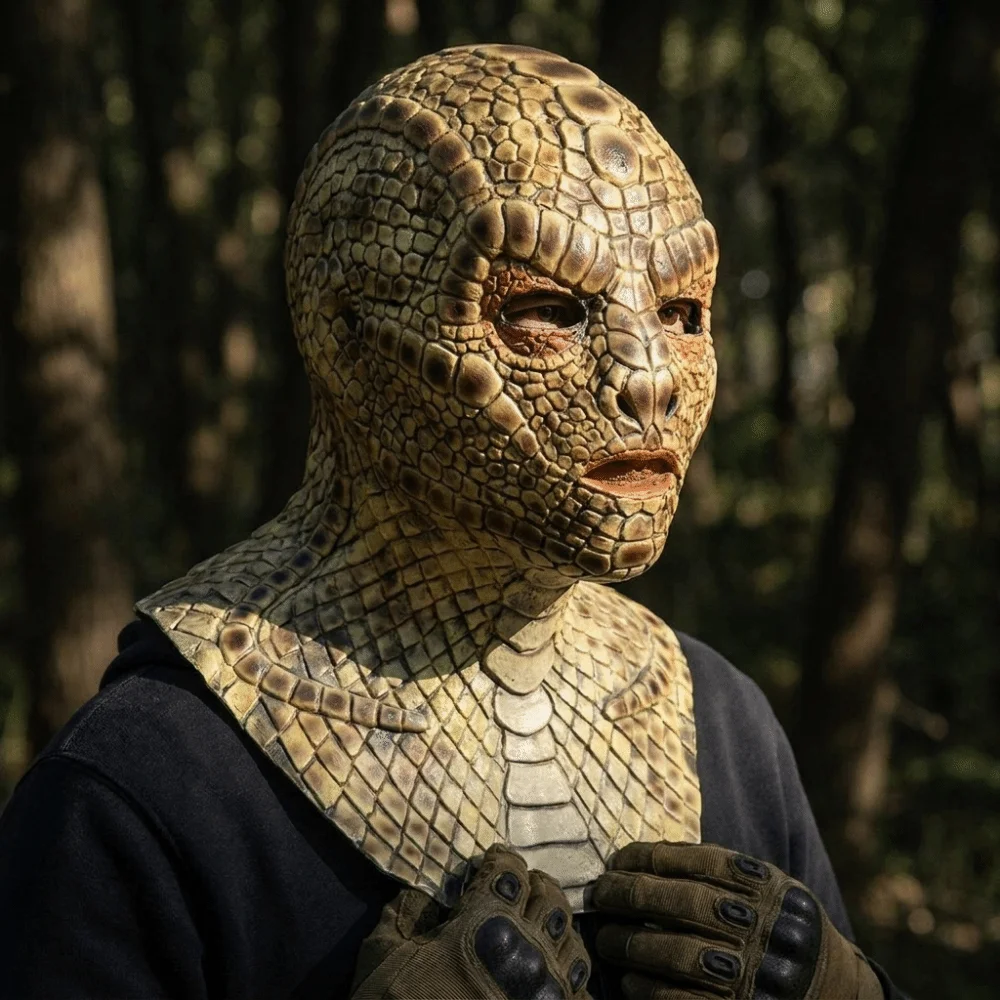 Cobra Extruder - Lizard Man Realistic Snake Monster Mask