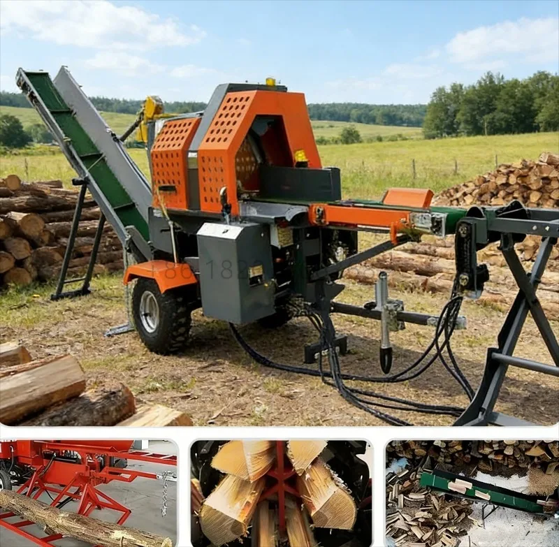 Customized 480 Log Wood Splitter Gas/petro Firewood Processor With Operating Valve