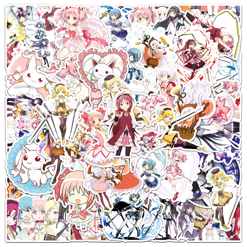 10/30/50pcs Anime Puella Magi Madoka Magica Stickers Classic Manga Decals Suitcase Laptop Motorcycle Car Kawaii Girl Sticker Toy