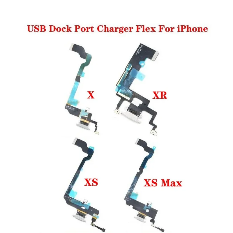 10 Stück USB-Ladeans chluss Ladegerät Dock-Anschluss Flex kabel für iPhone x xr xs max Telefon Ersatzteile