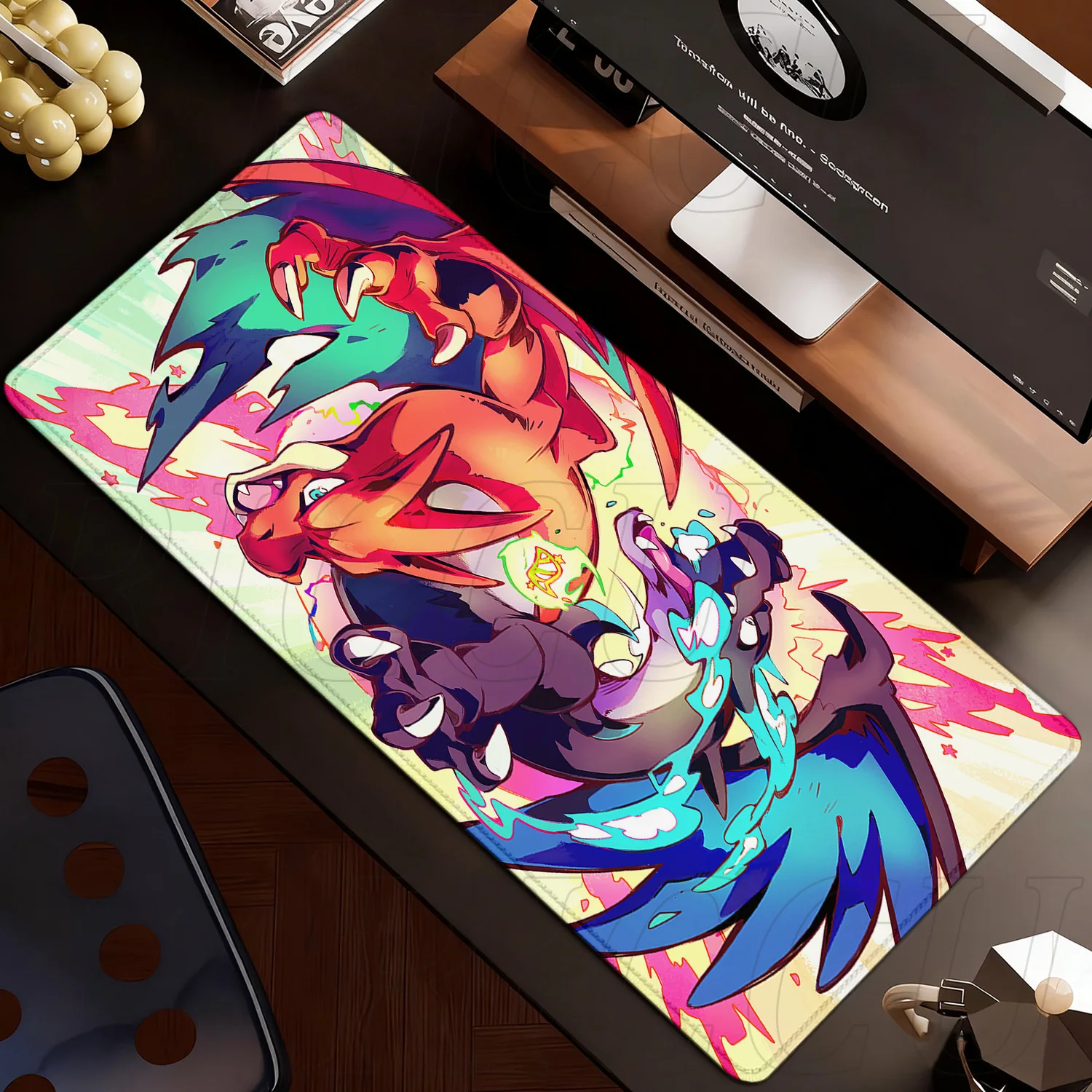 Hot 30X60CM Gaming Mouse Pad P-pokemon Charizard HD Pc Mousepad XXL keyboard Non-Slip Office Carpet Laptop Mice expand Desk mats