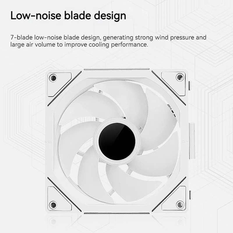 TEUCER 1PCS JM-1 PC Koelventilator ARGB Spiegel Cyclus Lichteffect 800-2000RPM PWM Waterkoeling 360mm Koeler Fan