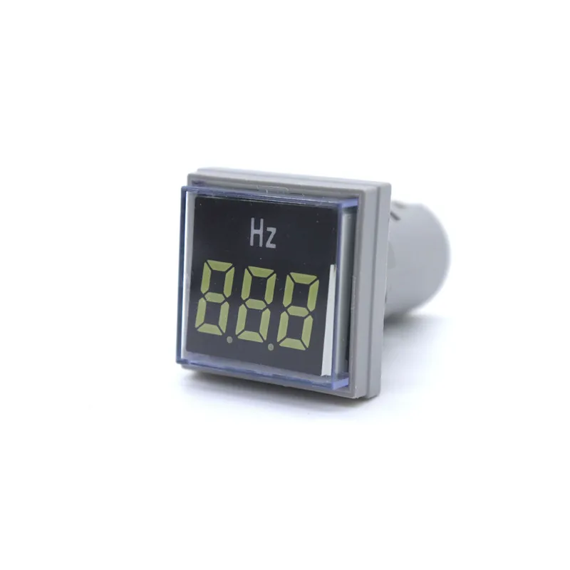 Mini Square Panel LED AC Digital Display Frequency Table Gauge Hertz Meter Indicator Signal Lamp Lights Range0-99HzWarning Light