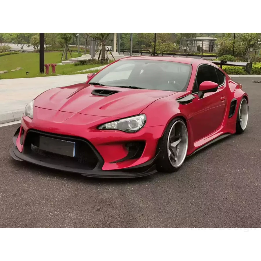 For Toyota GT86 ZN6 ZC6 2012-2019 FRP Subaru Brz Robot Wide Front Bumper Splitter Lip Fender Vents Side Skirts Spoiler Body kit