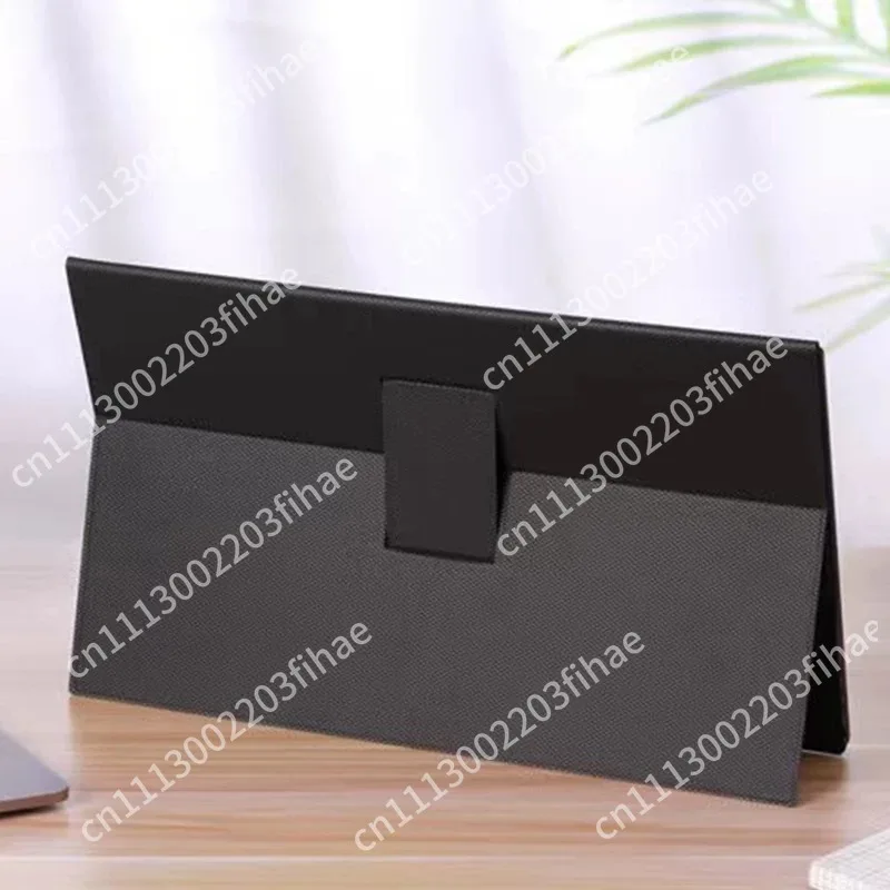 14-Inch 15.6-inch portable monitor leather case, desktop phone tablet base leather  case