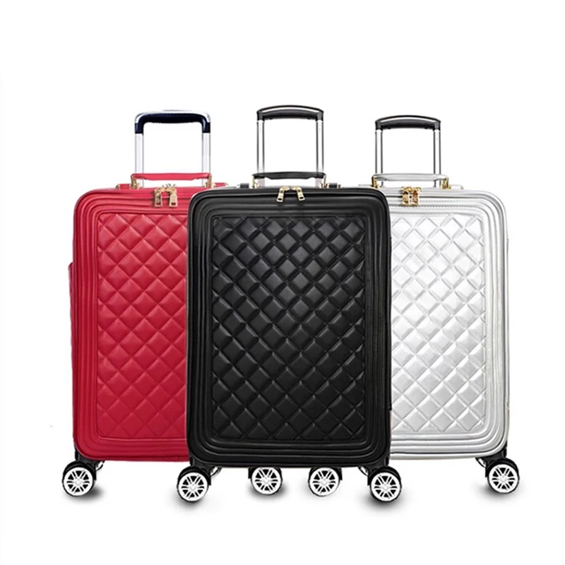 Hoge Kwaliteit Koffer Lederen Case Trolley Bagage 16 "18" Koffer Trip Cabin Reiskoffers 20/24 Inch Bagage Set