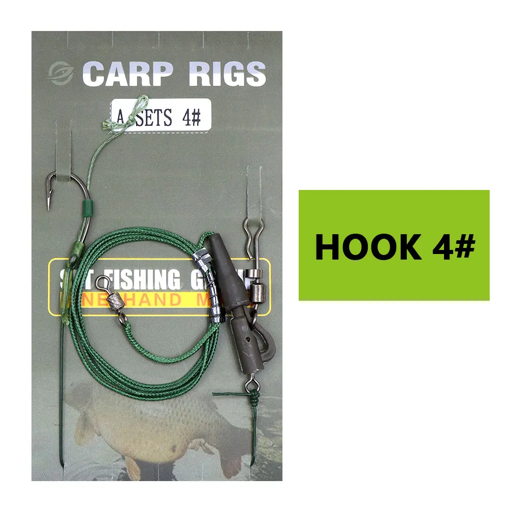 Fertig gebundene Karpfen-Haar-Rig-beschichtete Linie, Hubschrauber-Rigging zum Angeln, Karpfen-Methode, Feeder, Boilie-Angelzubehör, Tackle – Detail 8