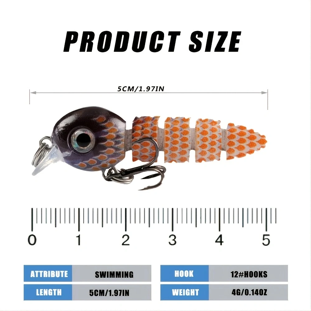 Multi Jointed Swimbait 5.5cm/4g Fishing Lures Crankbait Lifelike Hard Fish Baits Small Fishing Lure Set Wobblers Tackle image 2
