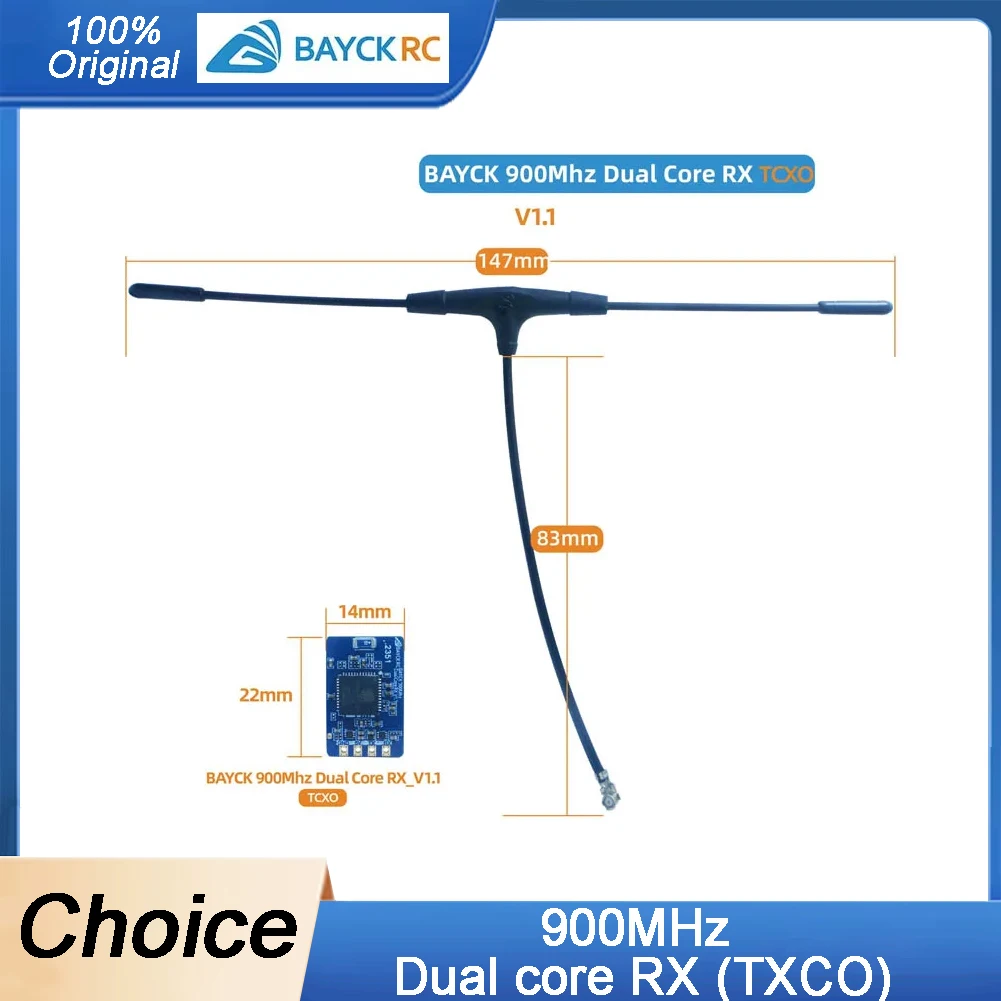 Ricevitore ELRS dual-core BAYCK 915 MHz - Doppie antenne Diversity, CRSF/SBUS per droni FPV e quadricotteri