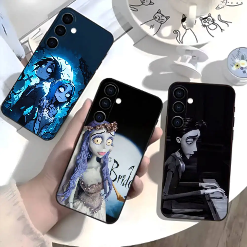 P-Corpse Bride Phone Case For Samsung Galaxy A73,A21s,A22,A31,A52,A53,A71,A41Soft Black Shell