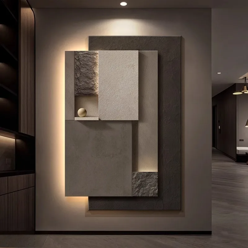 

Light luxury high-end entrance decorative painting