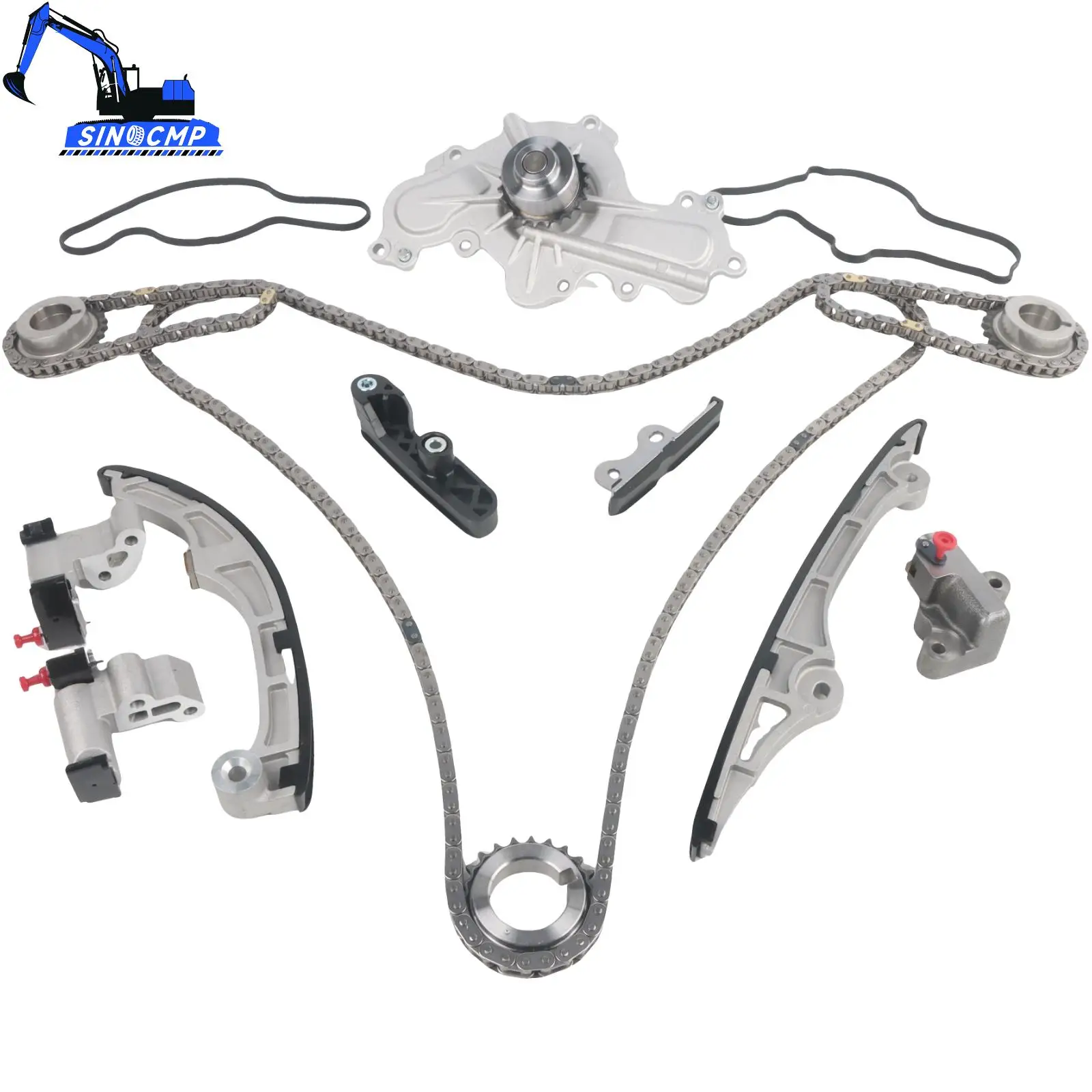 

1set AT4Z-6306-A 7T4Z-6256-A BA5Z-6L266-B AT4Z-6K297-B Timing Chain Kit For 2007-2010 Ford Edge Taurus Lincoln Mkz V6 3.5 3.7L