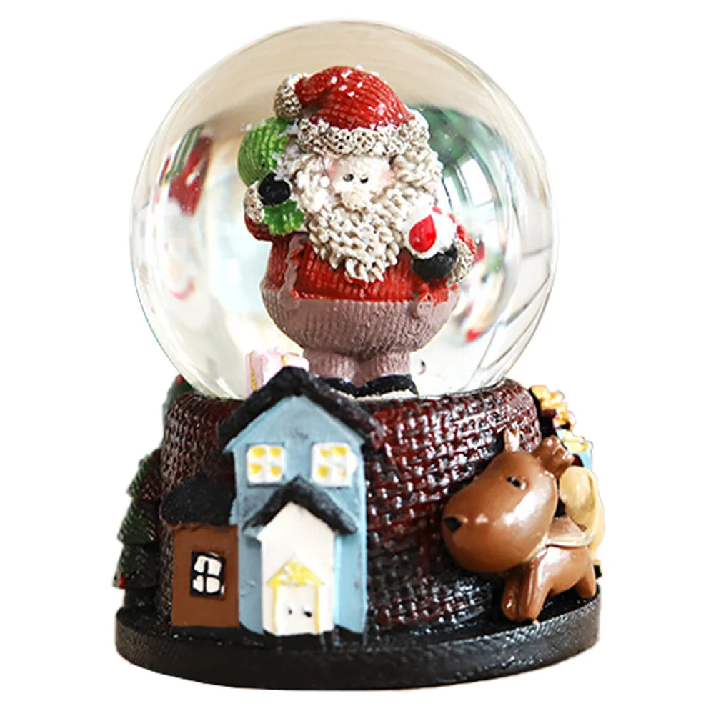 

Christmas Snow Crystal Ball Hanging Decoration Resin Craft Home Office Desk Decor for Bedroom Living Room Xmas Gift