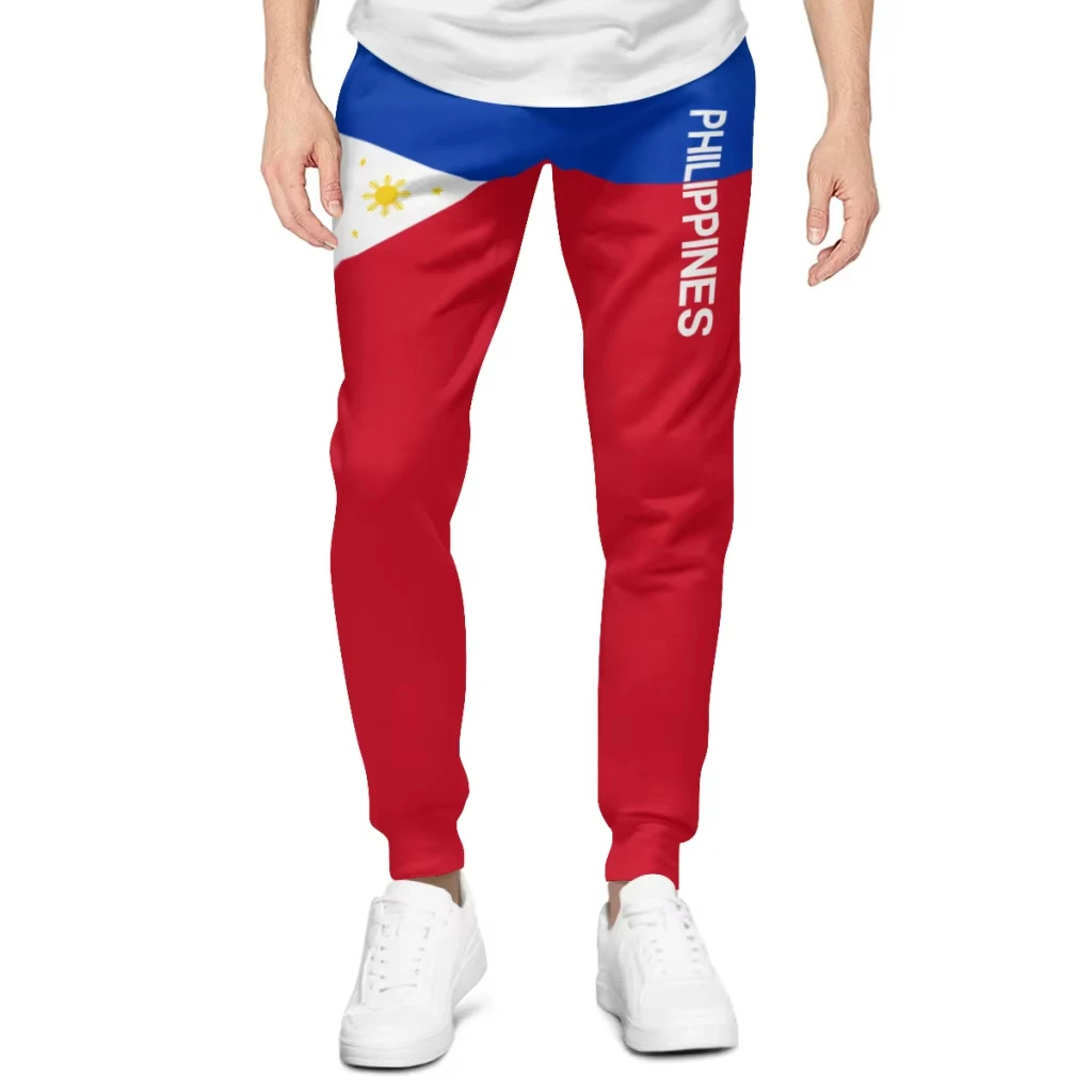 

Philippines Sports Pants Solar Triple Star National Signs PHILIPPINES Letter Print Unisex Travel Workout Jogger Trousers