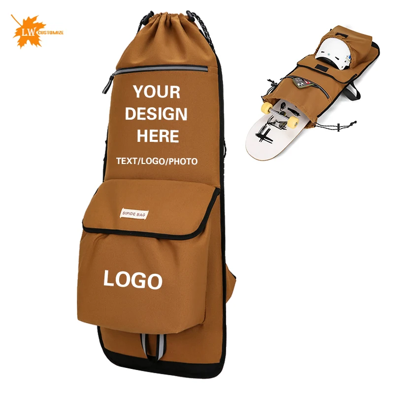 

Custom Skateboard Bag Logo Outdoor Longboards Carrying Case Double Shoulder Travel Backpack Wholesale printing of photo patterns