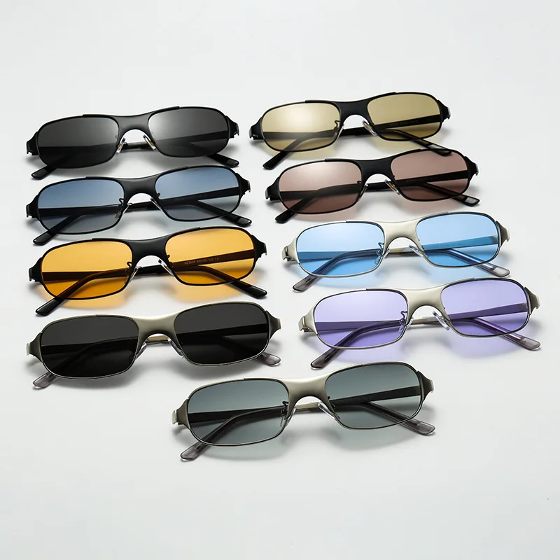 

New Unisex Fashion Y2K Retro Sunglasses Luxury Brand Vintage Punk Metal Outdoor UV400 Sun Glasses Classic Driving Shades