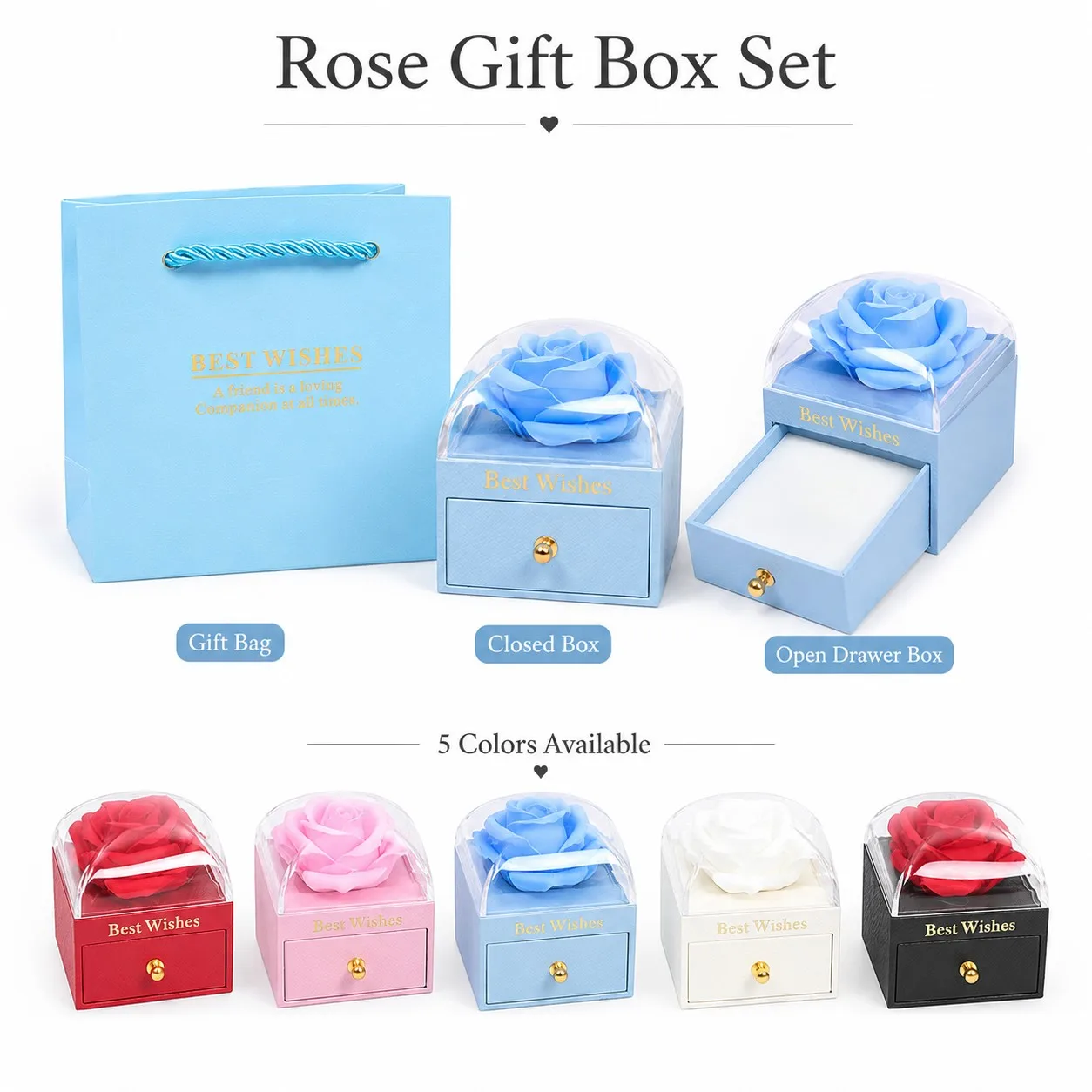 100 Languages Projection Clover Pendant Necklaces With Rose Gift Box For Women Mother Christmas Valentine Birthday Jewelry
