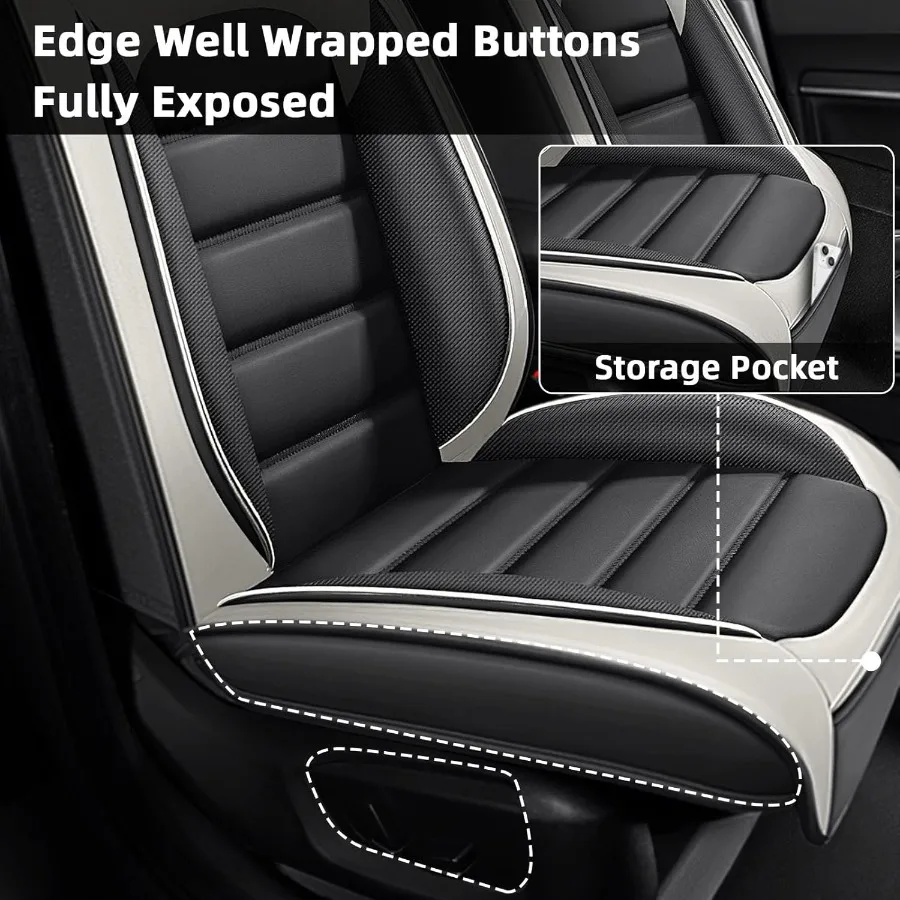 غطاء مقعد السيارة مناسب لسيارة Jeep Renegade 20152023 وسادة هوائية متوافقة غير قابلة للانزلاق غطاء مقعد مقاوم للماء واقي مقعد السيارة قسط Interi #2