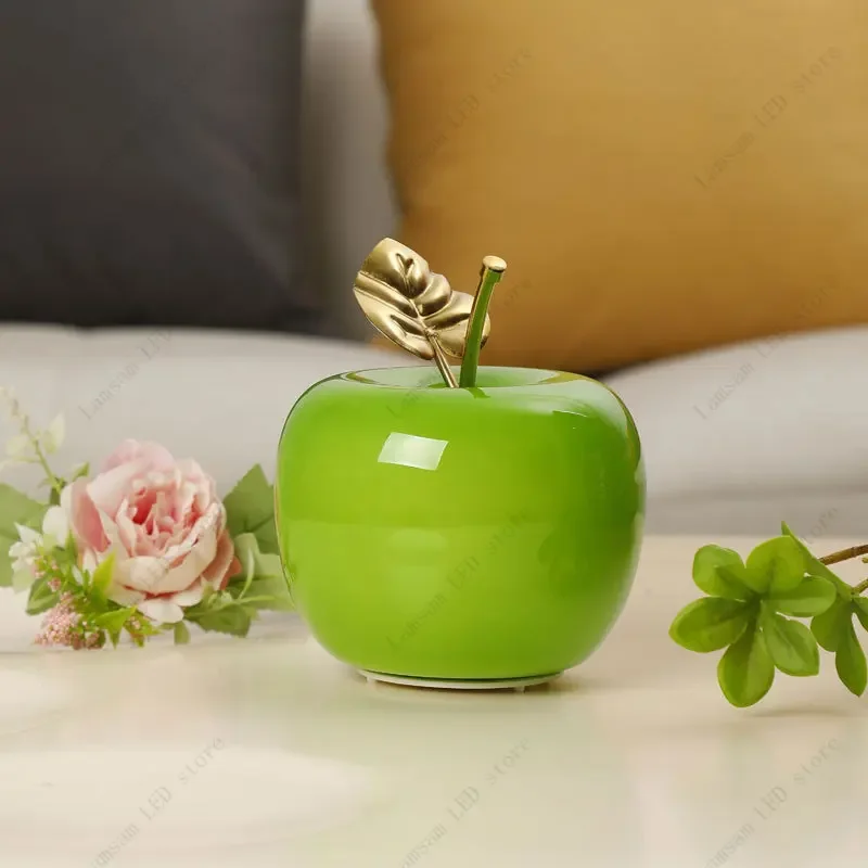 AAA Battery Powered LED Apple Table Lamp Fruit-shaped Desk Light Cute Toy As Children Gift for Bedroom Living Room Decoration