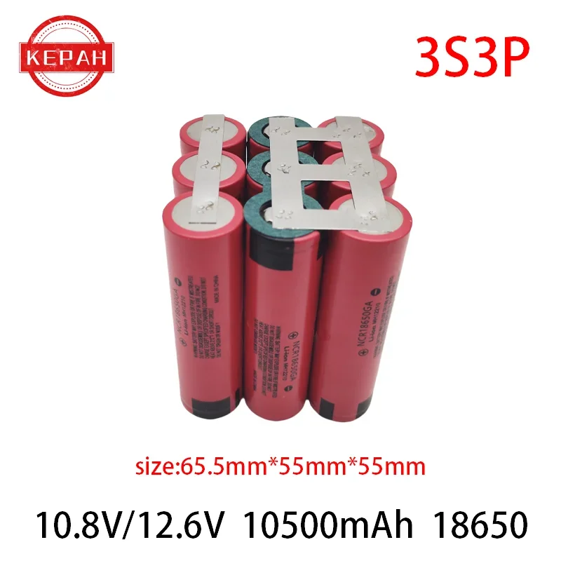 Batteria NCR18650GA personalizzata 2s1p 3s1p 4s1p 5s1p 5S2P 6s1p 3.7V-25.2V 3500mAh 30A cacciavite trapano elettrico batteria Li-lon