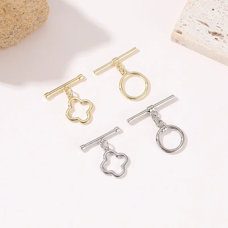 

BenS Brass OT clasp hooks for Jewelry making 2 styles flowers clasp hooks DIY handmade Bracelet Jewelry Accessories material K10