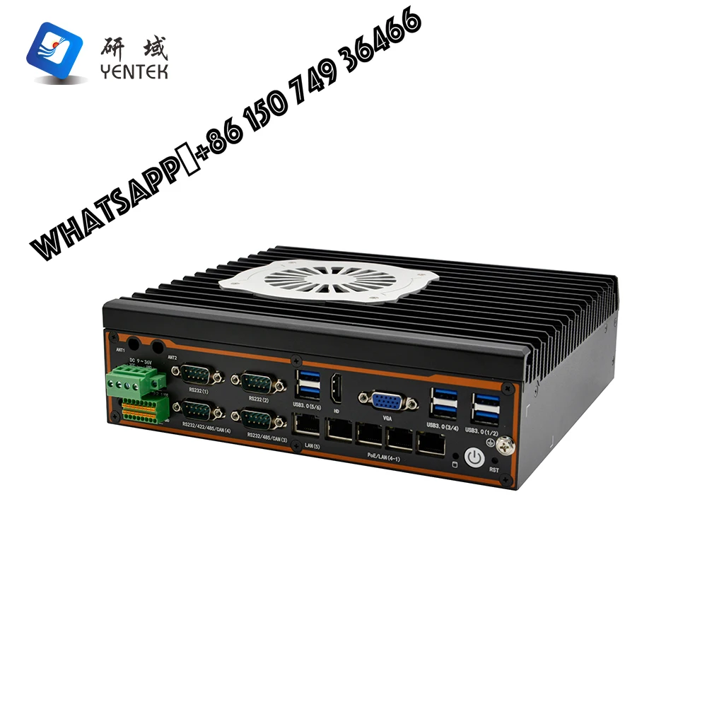

Industrial Mini Pc In tel LGA1151 6~9th Gen 5 LAN 4 POE 4 COM RS232 485 GPIO Desktop DIN Rail Embedded Computer