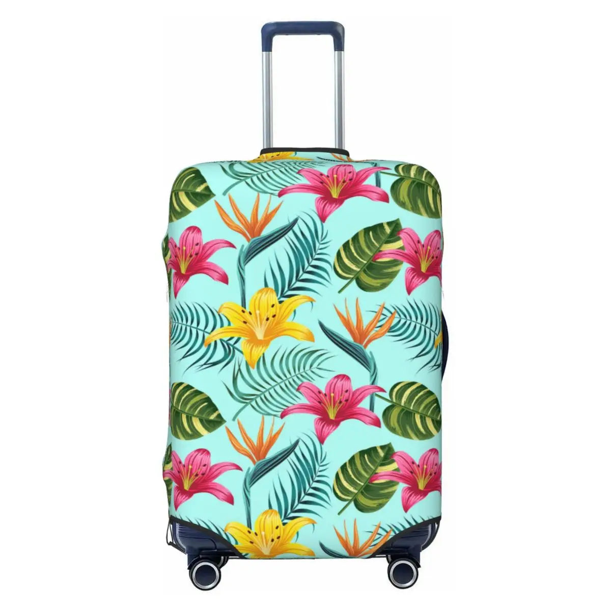 

Custom Hawaii Floral Tropical Flowers Leaves Luggage Cover Protector Washable Travel Suitcase Covers