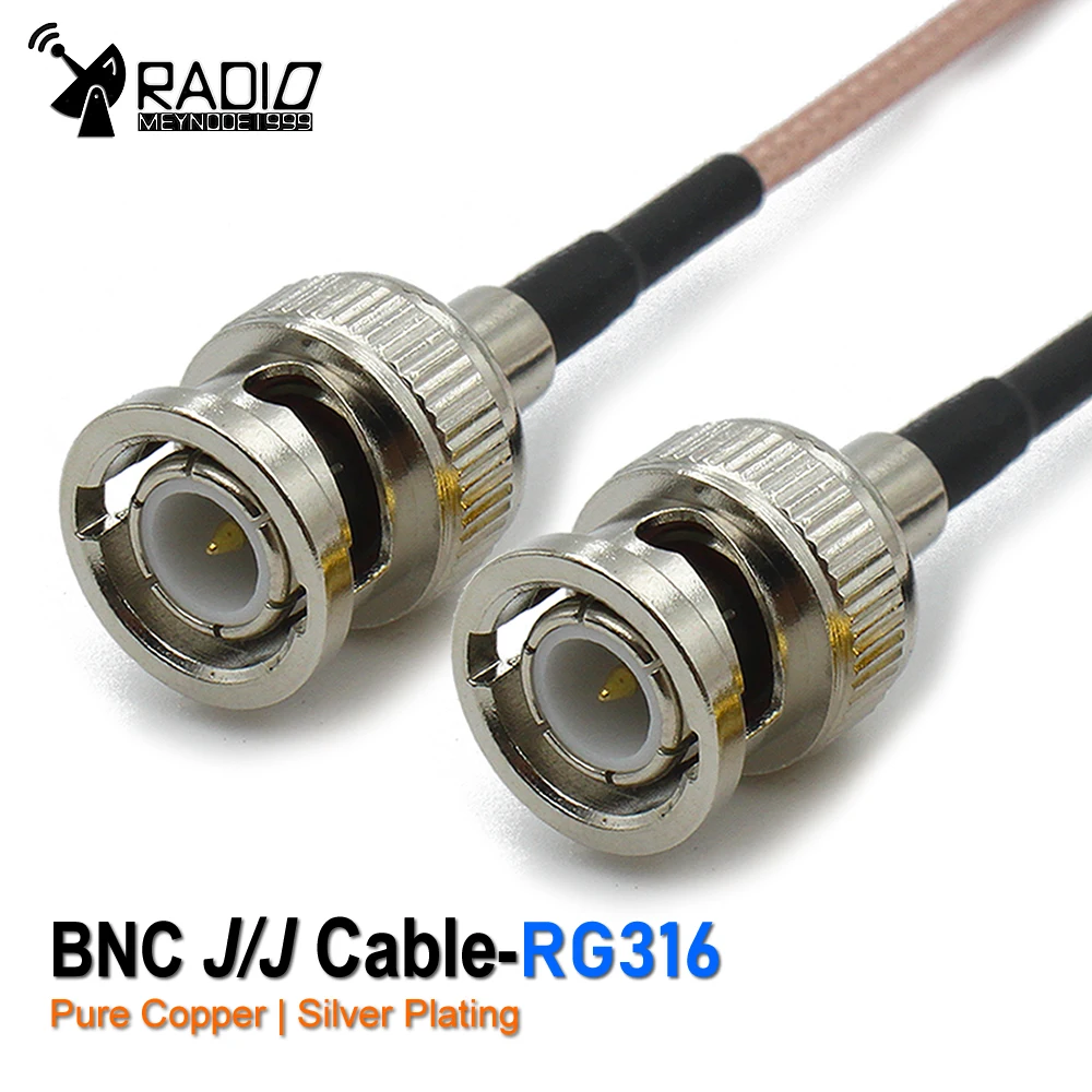 RG316 BNC-Stecker auf BNC-Stecker Q9 Crimp Pigtail Coax Jumper Verlängerungskabel FPV für HD-SDI 3G-SDI Vedio CCTV-Kamera Camcorder